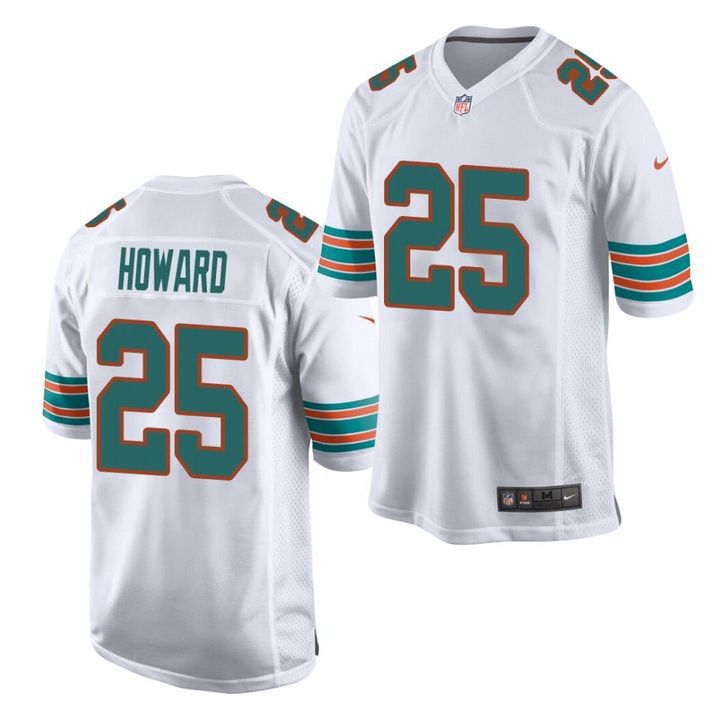 Men Miami Dolphins #25 Xavien Howard Nike White Alternate Game NFL Jersey